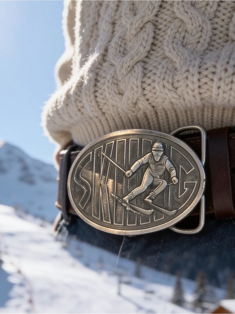 Vintage Pewter Belt Buckle